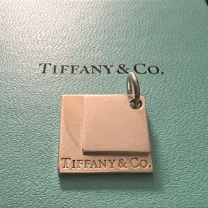 Tiffany & Co. Sterling Silver Square Charm Pendant